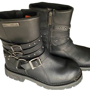 Harley-Davidson Women’s Eddington 7-inch Black Motorcycle Boots